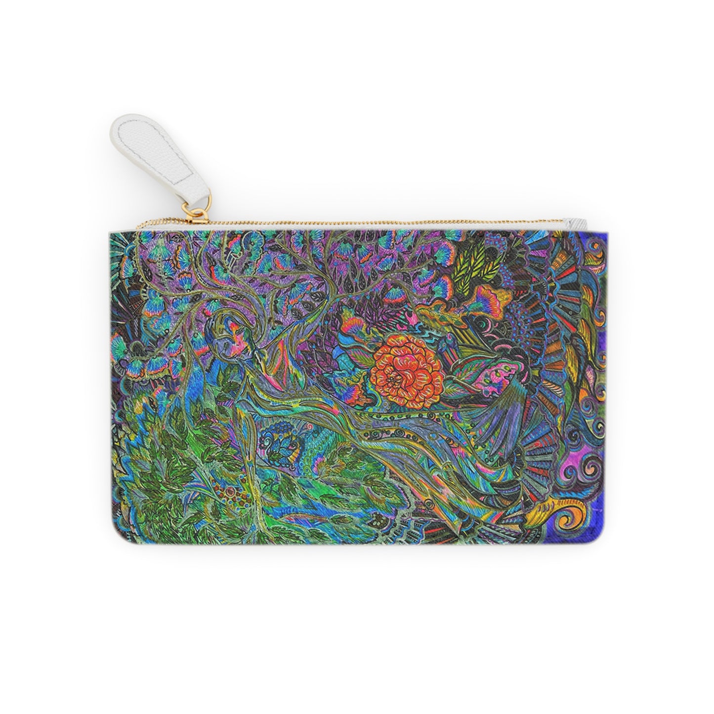 Abstract Surreal Hidden Fairy Mini Clutch Bag, Bridal Clutch Purse, Designer Party Clutch, Modern Evening Clutch, Wristlet Wallet for women, Evening Clutch Purse, gifts for her, gifts for bridesmaids, Bag, Bagging