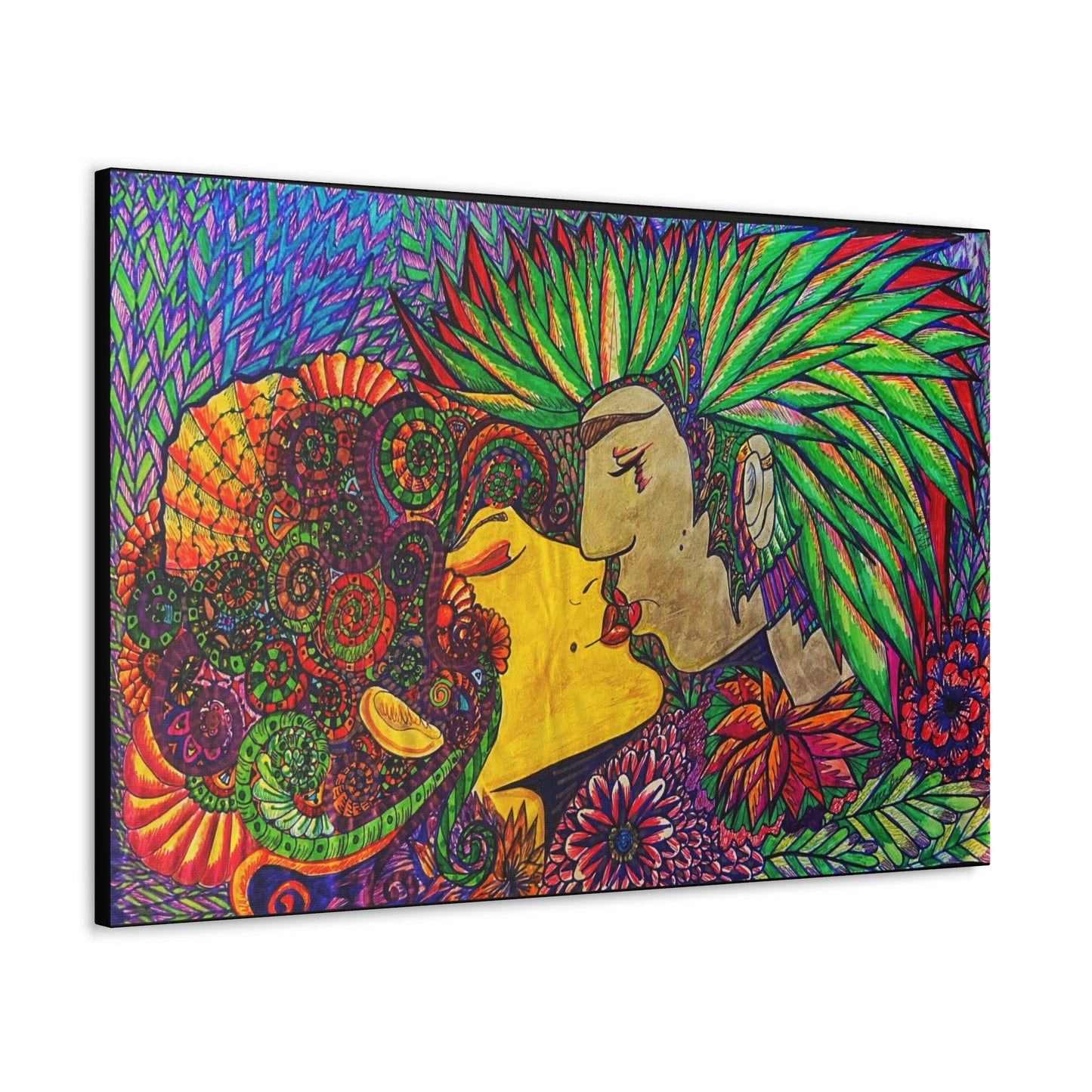 Romantic Kiss Fashion, Abstract, Surreal, Friendship, Inspiration Wall Art