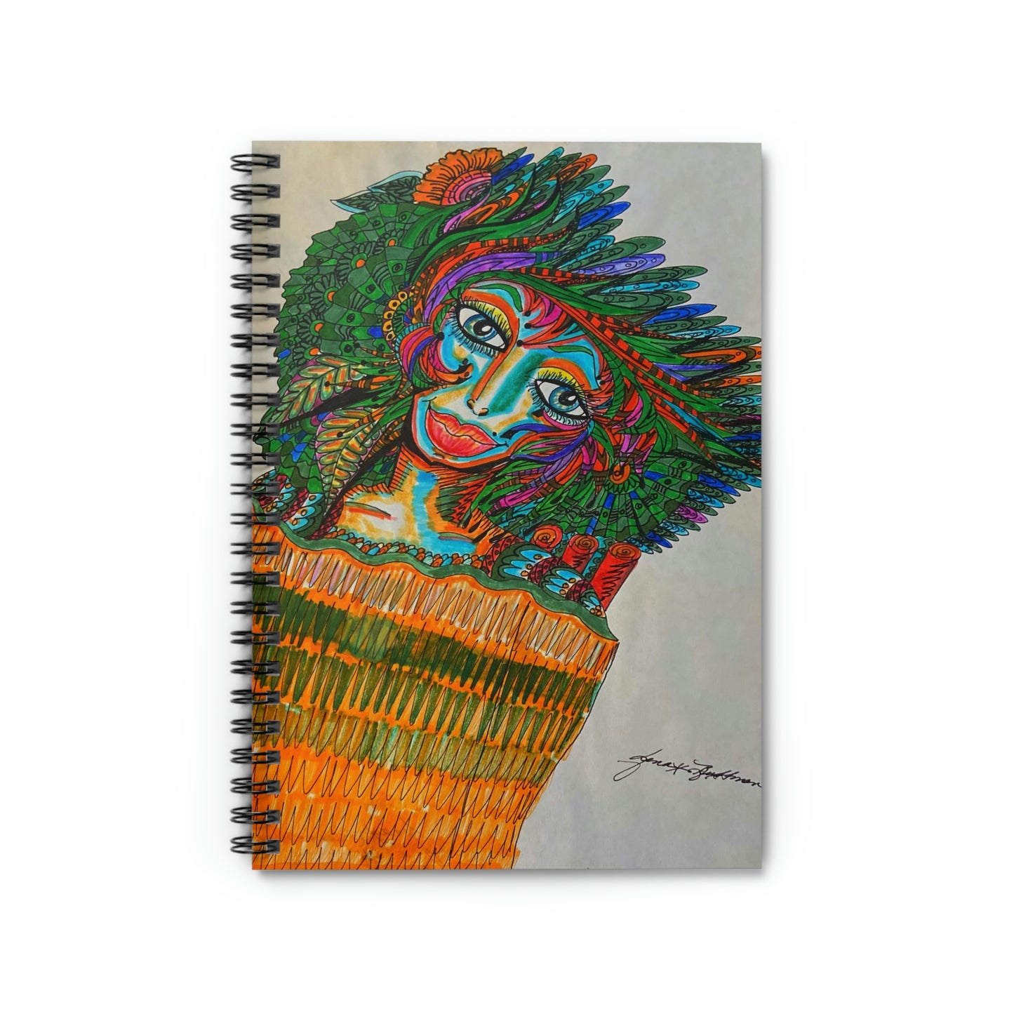 Abstract, Surreal Spiritual Guide Spiral Notebook - Ruled Line