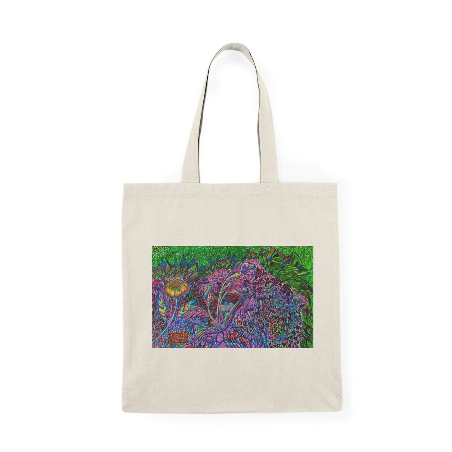 Abstract, Surreal Floral Natural Tote Bag, Aesthetic Canvas Bag Shopping Bag, Birthday Gift Bag, Bridal Gift Tote Bag, Library Bag.