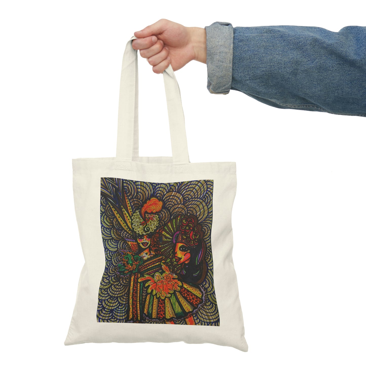 Abstract, Surreal Natural Tote Bag, Aesthetic Canvas Bag Shopping Bag, Birthday Gift Bag, Bridal Gift Tote Bag, Library Bag.