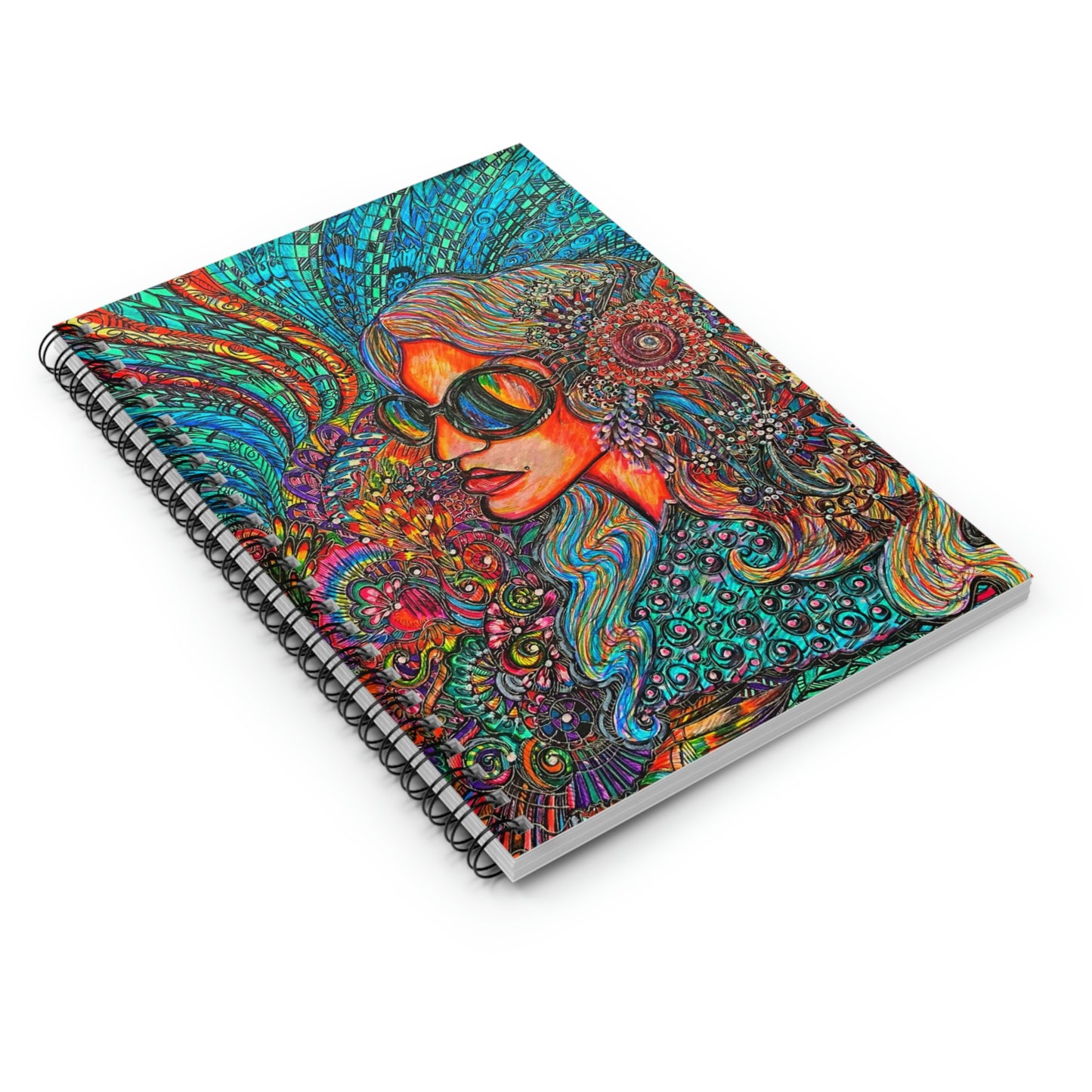 Living In Harmony, Beautiful Women Spiral Notebook - Ruled Line