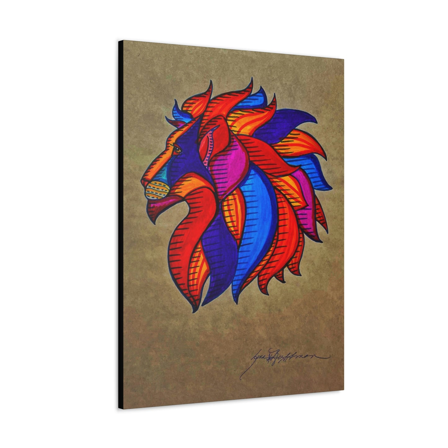 Prestigious Lion Fashion, Abstract, Surreal, Friendship, Inspiration Wall Art