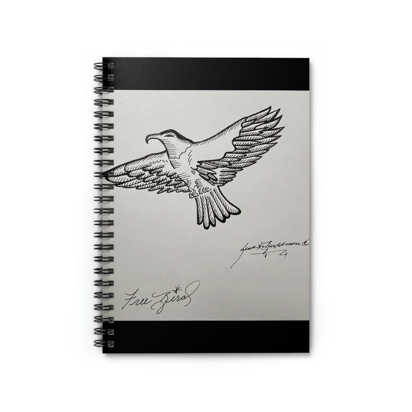 Abstract, Surreal Free Bird, American Spiral Notebook - Ruled Line