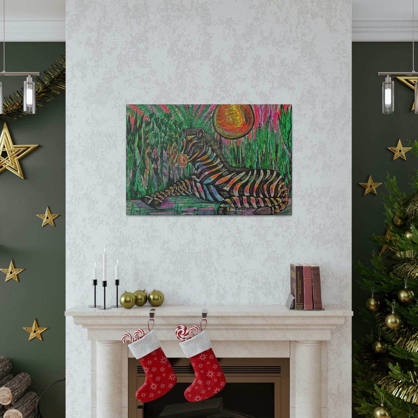 African Zebra Fashion, Abstract, Surreal, Friendship, Inspiration Wall Art