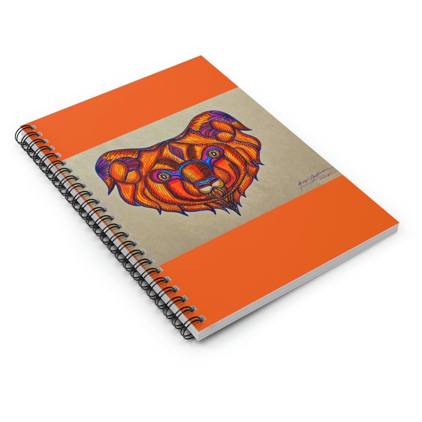 Abstract, Surreal Ram, Goat, Creature Spiral Notebook - Ruled Line