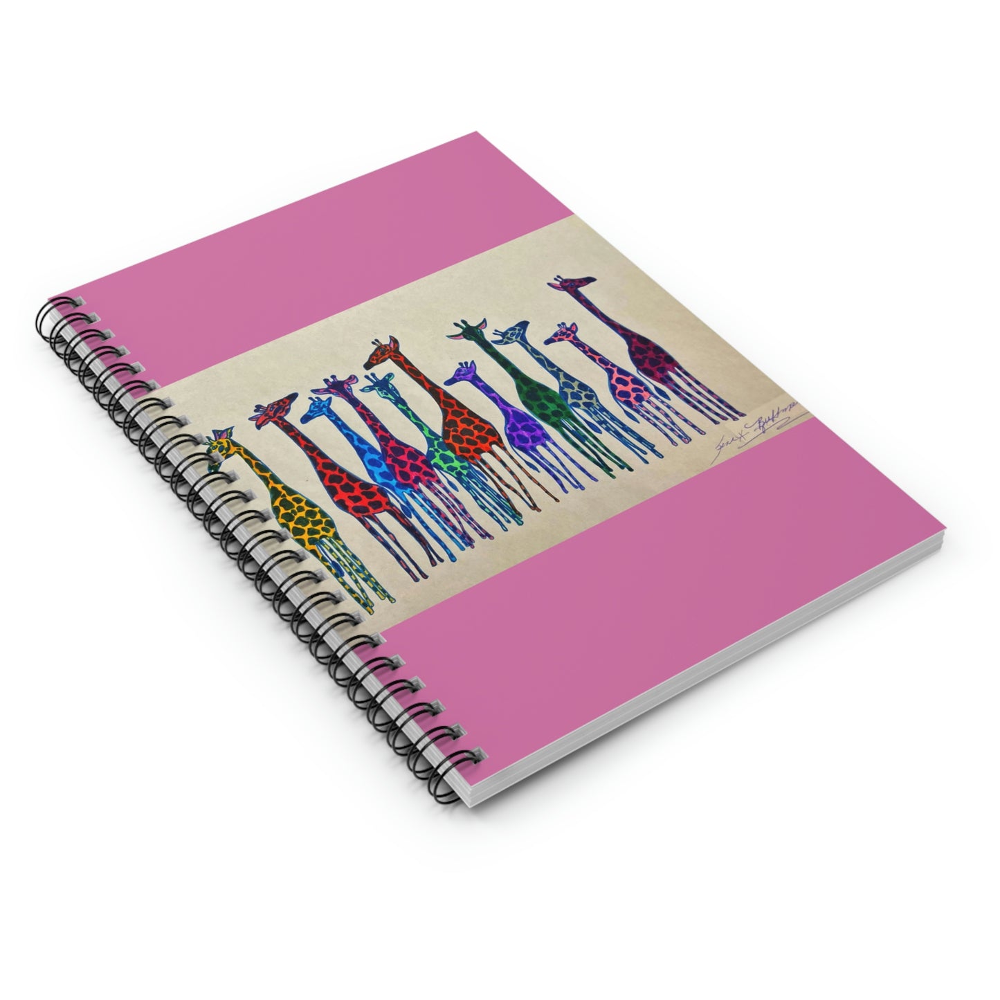 Abstract Surreal Giraffe Spiral Notebook - Ruled Line