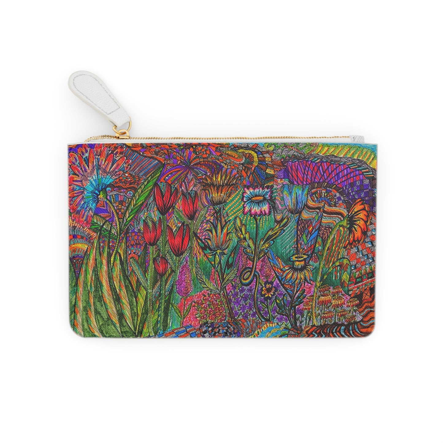 Abstract Surreal Floral Mini Clutch Bag, Bridal Clutch Purse, Designer Party Clutch, Modern Evening Clutch, Wristlet Wallet for women, Evening Clutch Purse, gifts for her, gifts for bridesmaids, Bag, Bagging