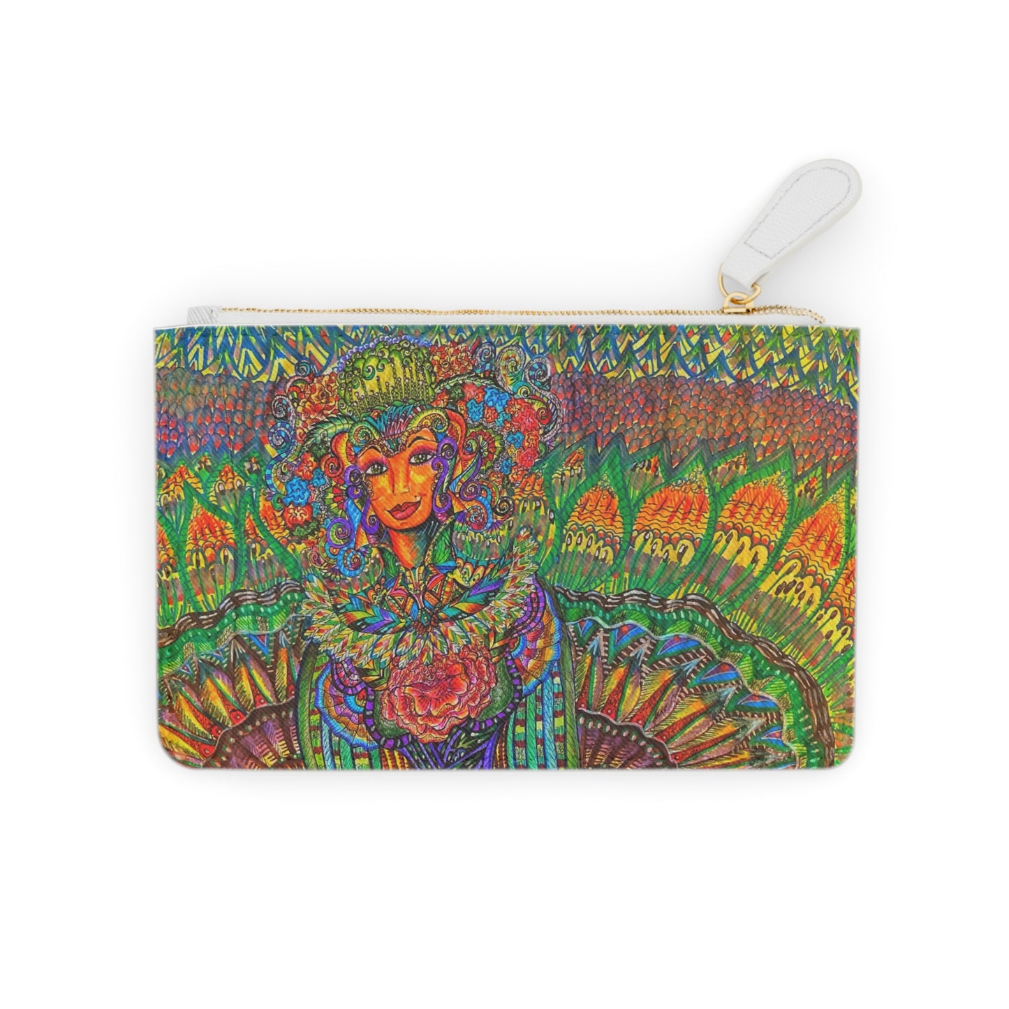 Abstract Surreal Floral Woman Mini Clutch Bag, Bridal Clutch Purse, Designer Party Clutch, Modern Evening Clutch, Wristlet Wallet for women, Evening Clutch Purse, gifts for her, gifts for bridesmaids, Bag, Bagging
