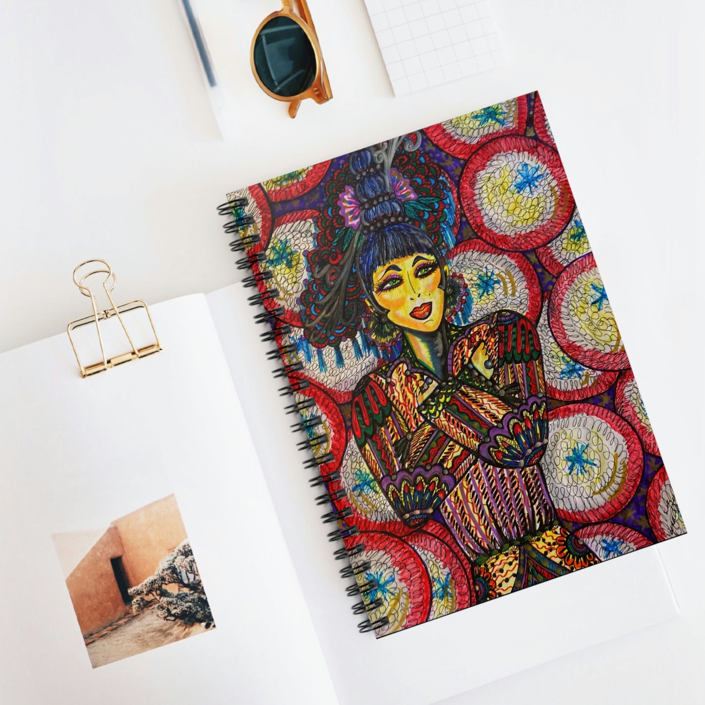 Abstract, Surreal Woman Spiral Notebook - Ruled Line