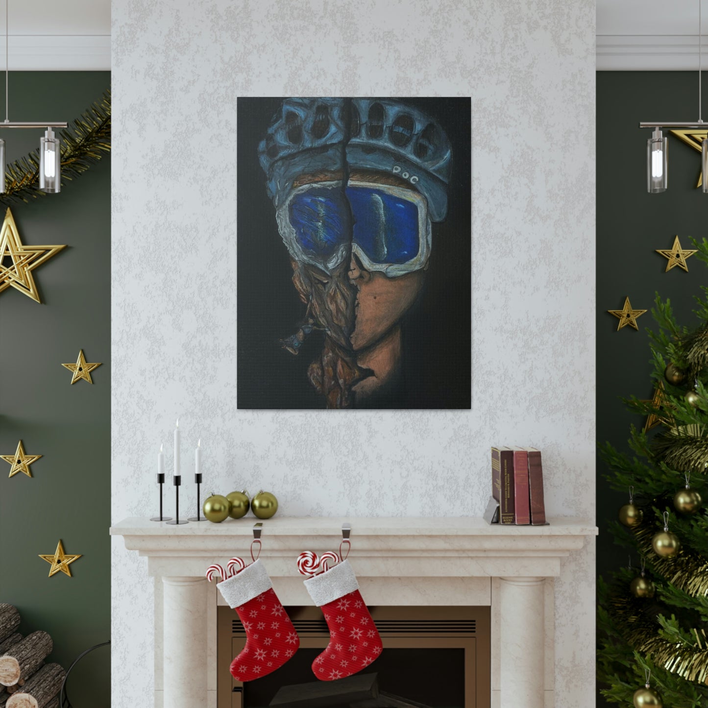 Rock Climber/ Mountain Biker, Fashion, Abstract, Surreal, Friendship, Inspiration Wall Art