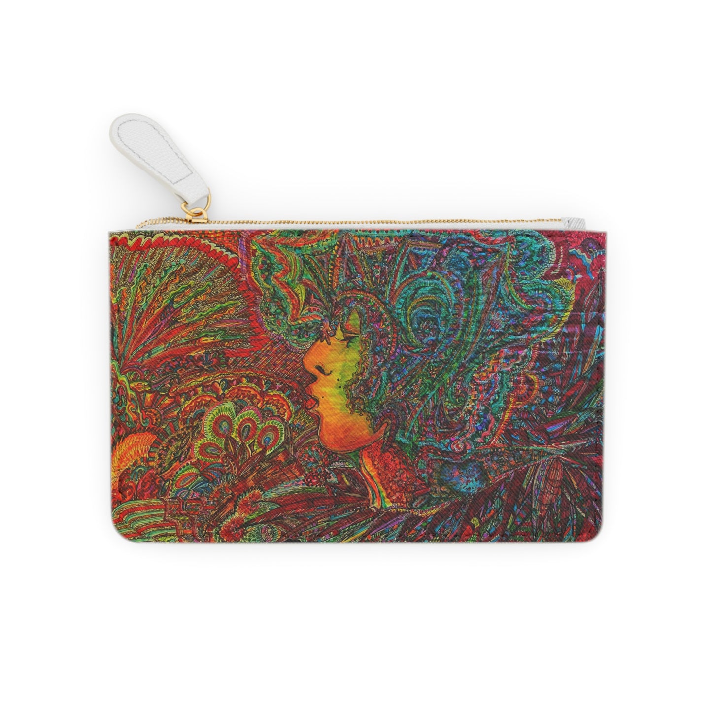 Abstract Surreal Romantic Kiss Mini Clutch Bag, Bridal Clutch Purse, Designer Party Clutch, Modern Evening Clutch, Wristlet Wallet for women, Evening Clutch Purse, gifts for her, gifts for bridesmaids, Bag, Bagging