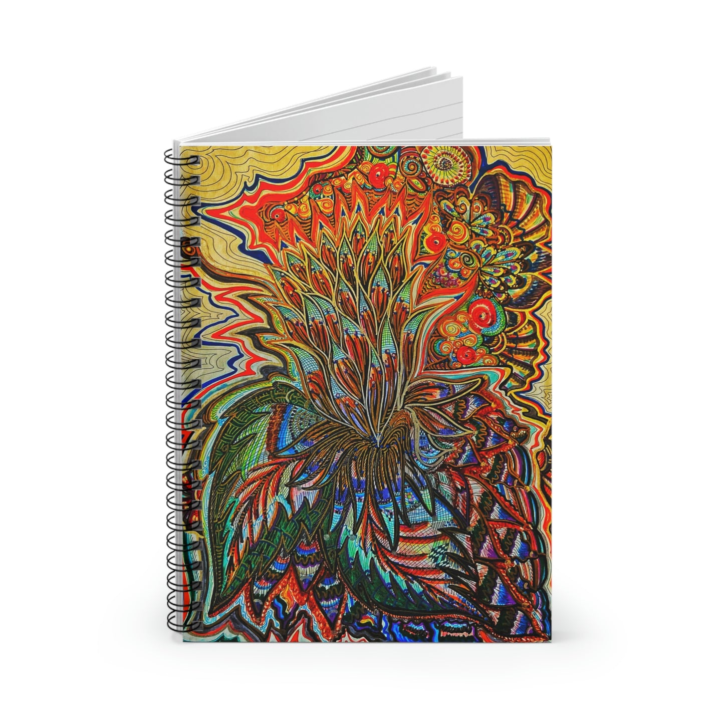 Abstract, Surreal Flower Spiral Notebook - Ruled Line