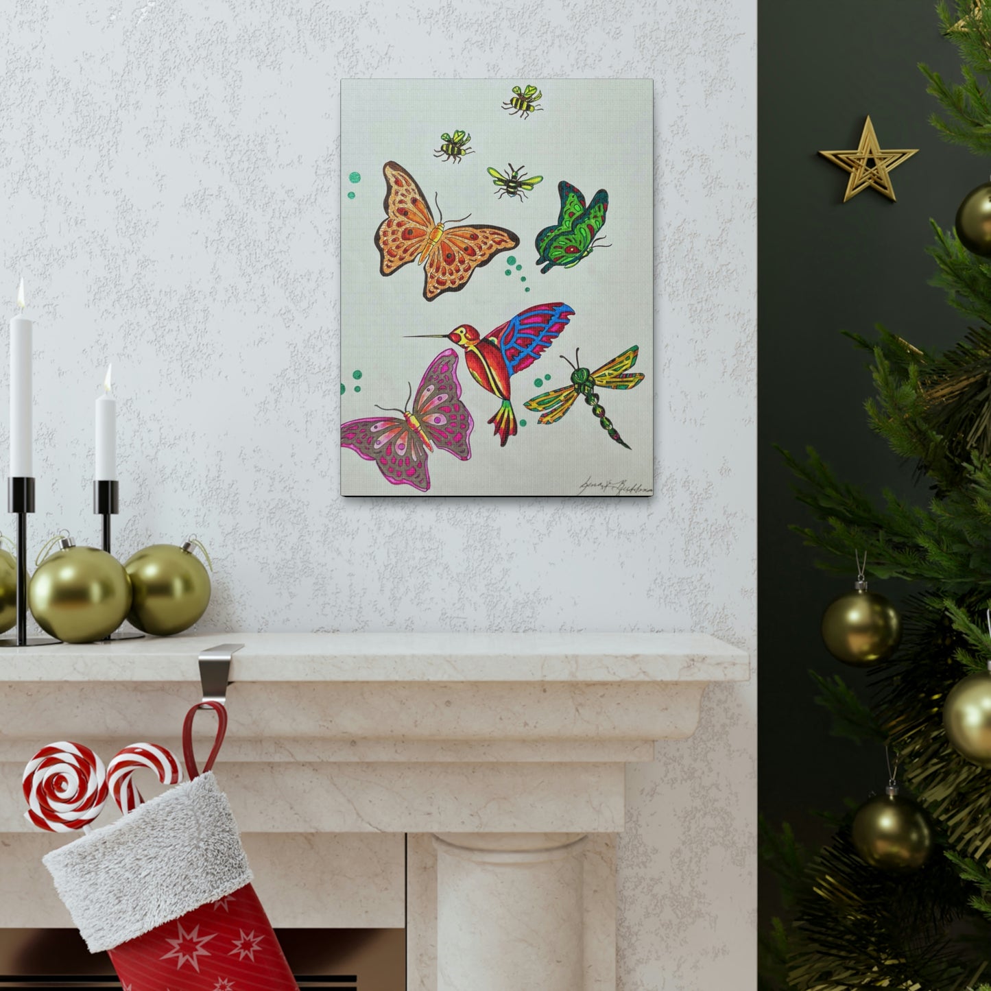 The Gardens Work Force, Humming Bird, Insects, Fashion, Abstract, Surreal, Friendship, Inspiration Wall Art