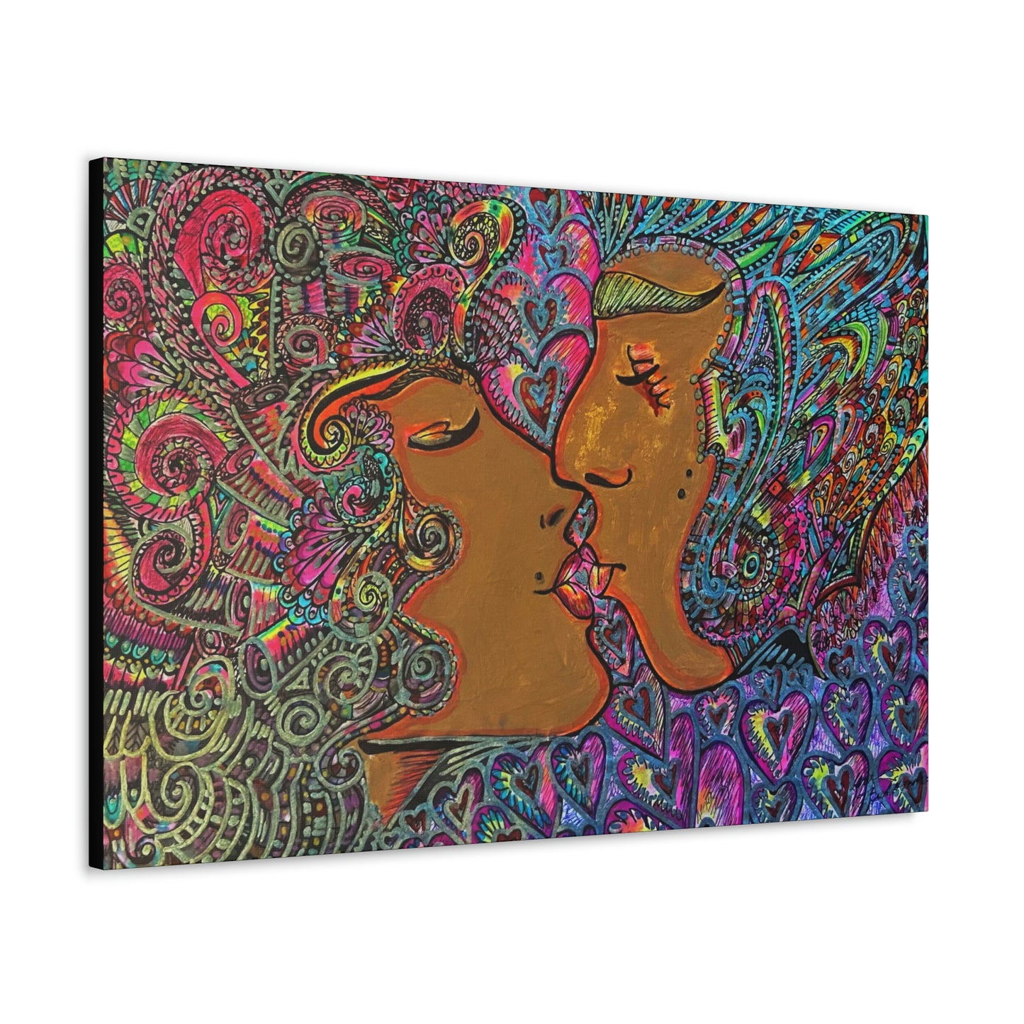 Romantic Kiss Fashion, Abstract, Surreal, Friendship, Inspiration Wall Art