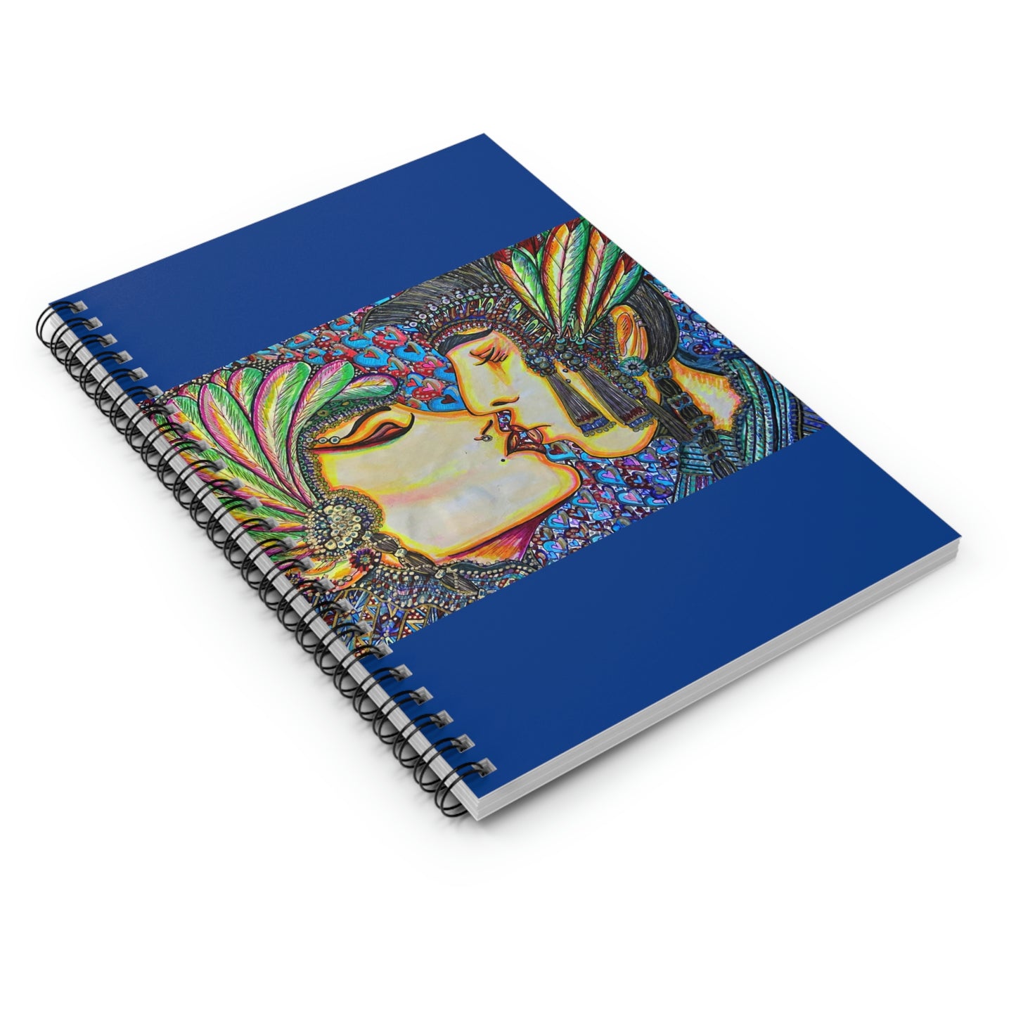 Abstract, Surreal Romantic Kiss Spiral Notebook - Ruled Line