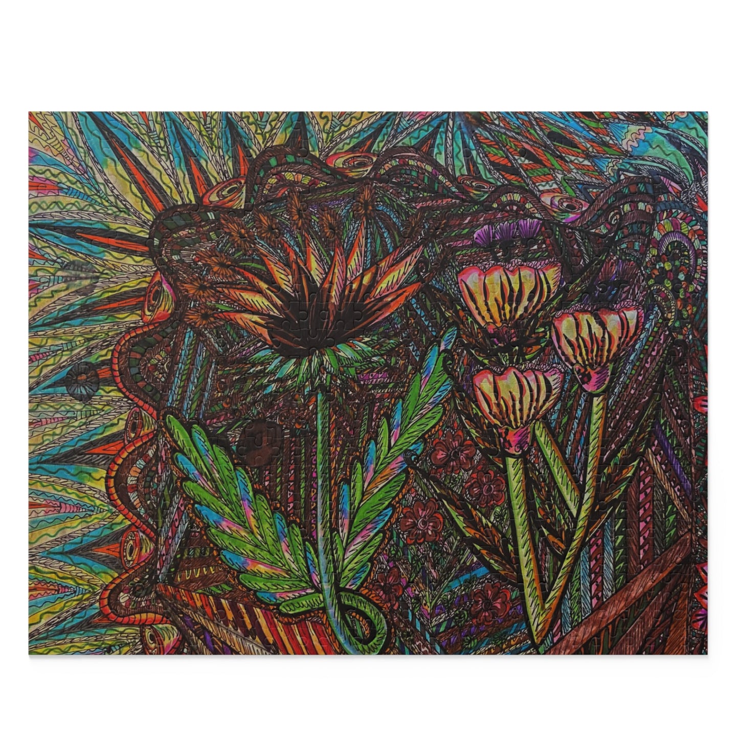Abstract Surreal Floral Puzzle (120, 252, 500-Piece)JigSaw Puzzle, Birthday Gift, Gifts For Bridesmaids