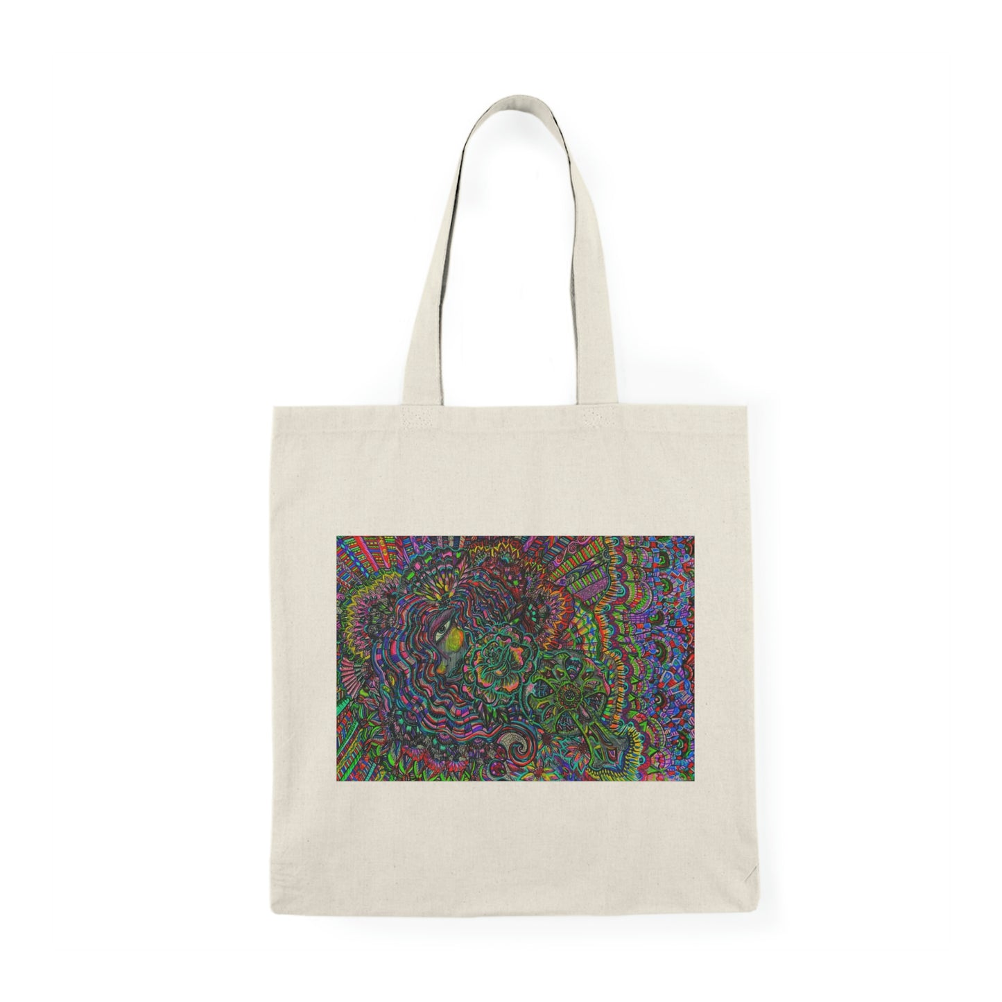 Abstract, Surreal Fairy Natural Tote Bag, Aesthetic Canvas Bag Shopping Bag, Birthday Gift Bag, Bridal Gift Tote Bag, Library Bag.
