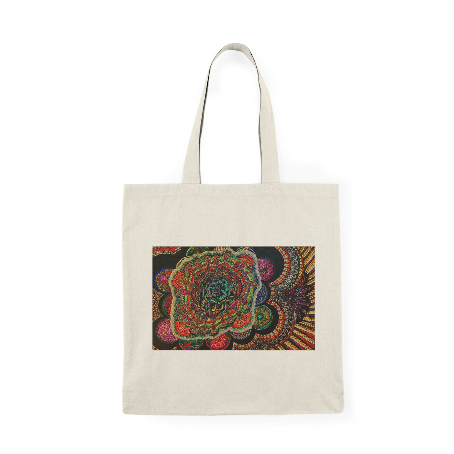Abstract, Surreal Flower Natural Tote Bag, Aesthetic Canvas Bag Shopping Bag, Birthday Gift Bag, Bridal Gift Tote Bag, Library Bag.