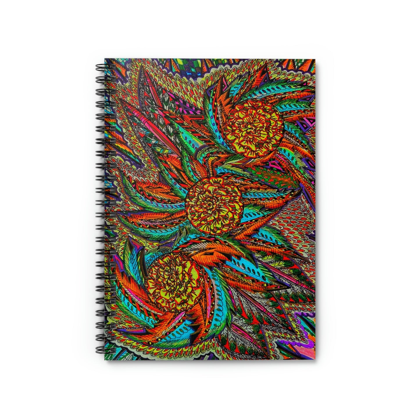Abstract, Surreal, Floral Art Spiral Notebook - Ruled Line