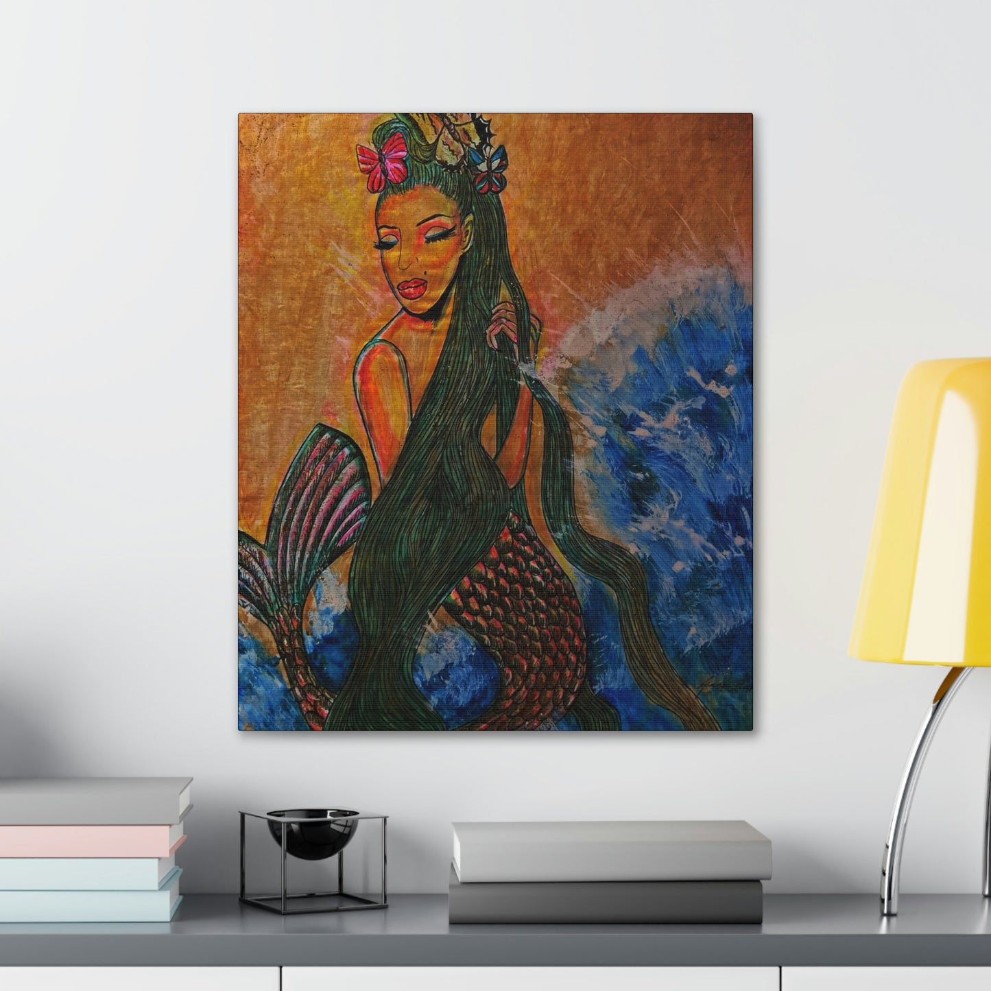A Mermaids Love For The Tide, Fashion, Abstract, Friendship, Inspiration Wall Art