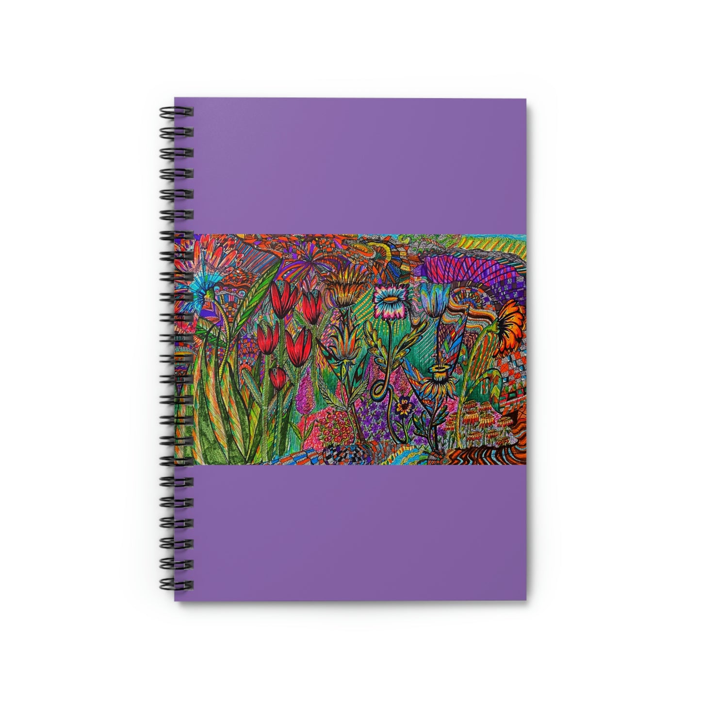 Abstract, Surreal Floral Spiral Notebook - Ruled Line