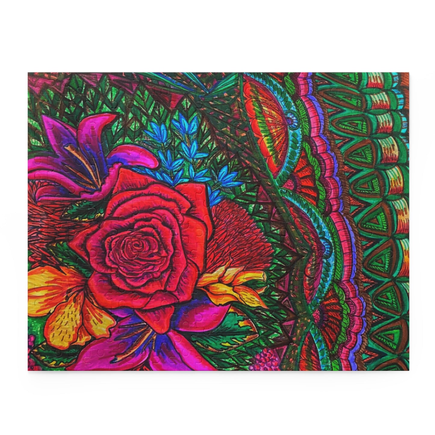 Floral Puzzle (120, 252, 500-Piece) Abstract Surreal JigSaw Puzzle, Birthday Gift, Gifts For Bridesmaids