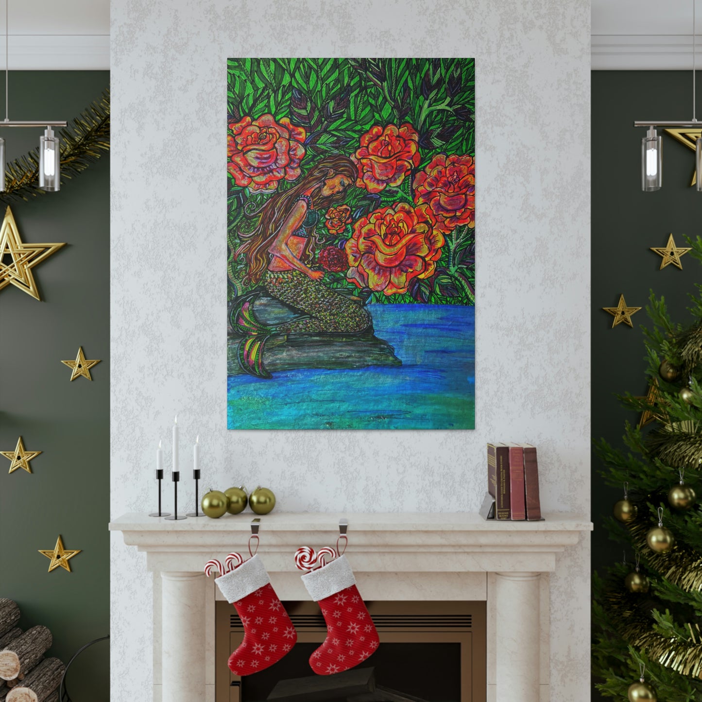Mermaids Inner Connection, Fashion, Abstract, Friendship, Inspiration Wall Art