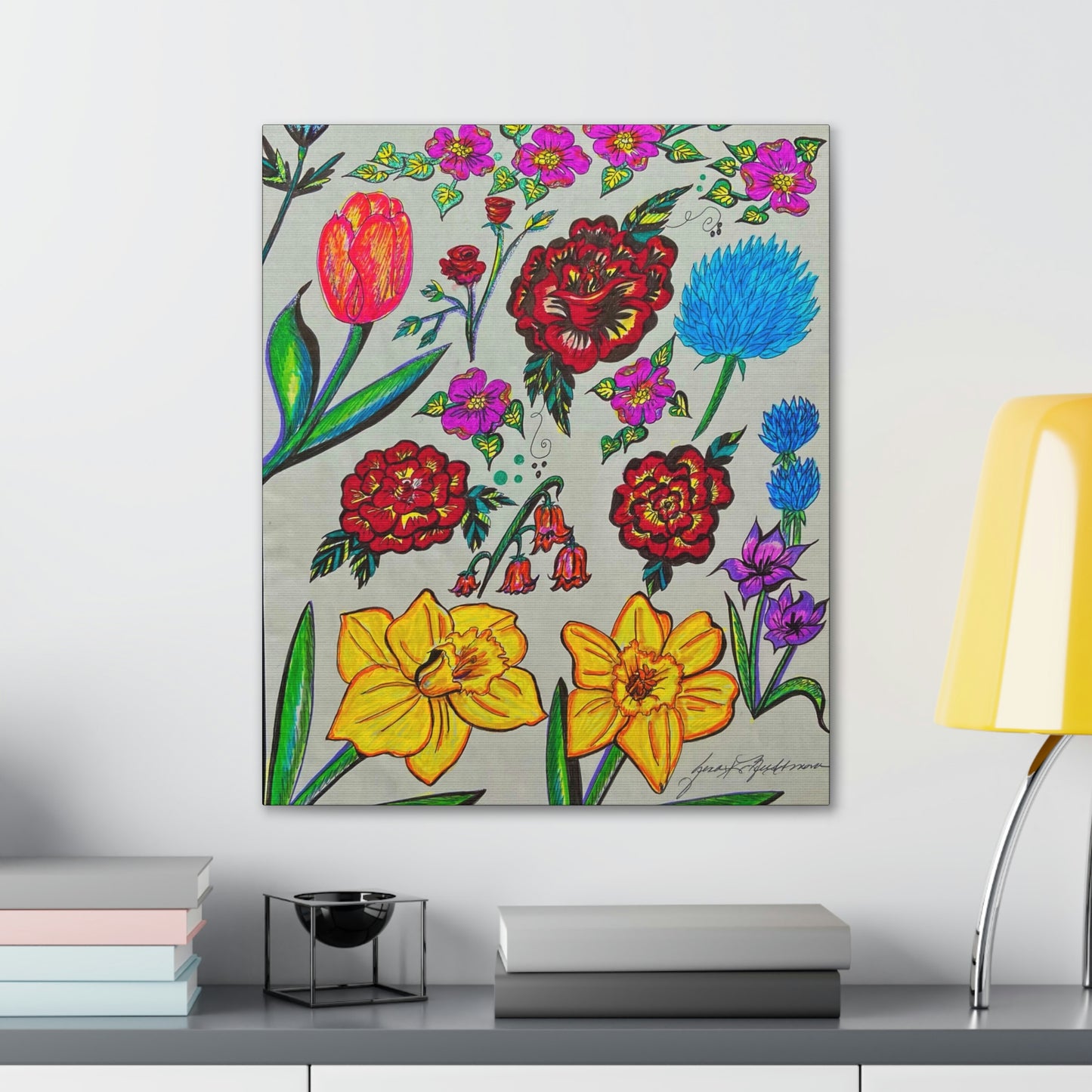 Flowers of Love, Fashion, Abstract, Surreal, Friendship, Inspiration Wall Art