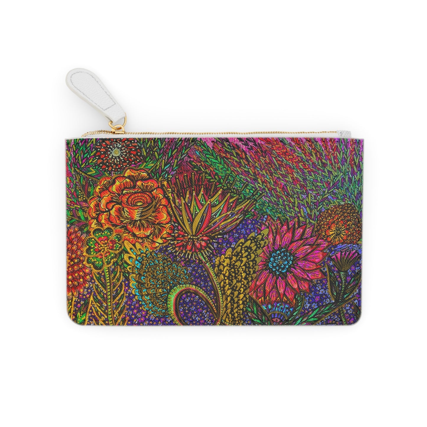 Abstract Surreal Floral Mini Clutch Bag, Bridal Clutch Purse, Designer Party Clutch, Modern Evening Clutch, Wristlet Wallet for women, Evening Clutch Purse, gifts for her, gifts for bridesmaids, Bag, Bagging