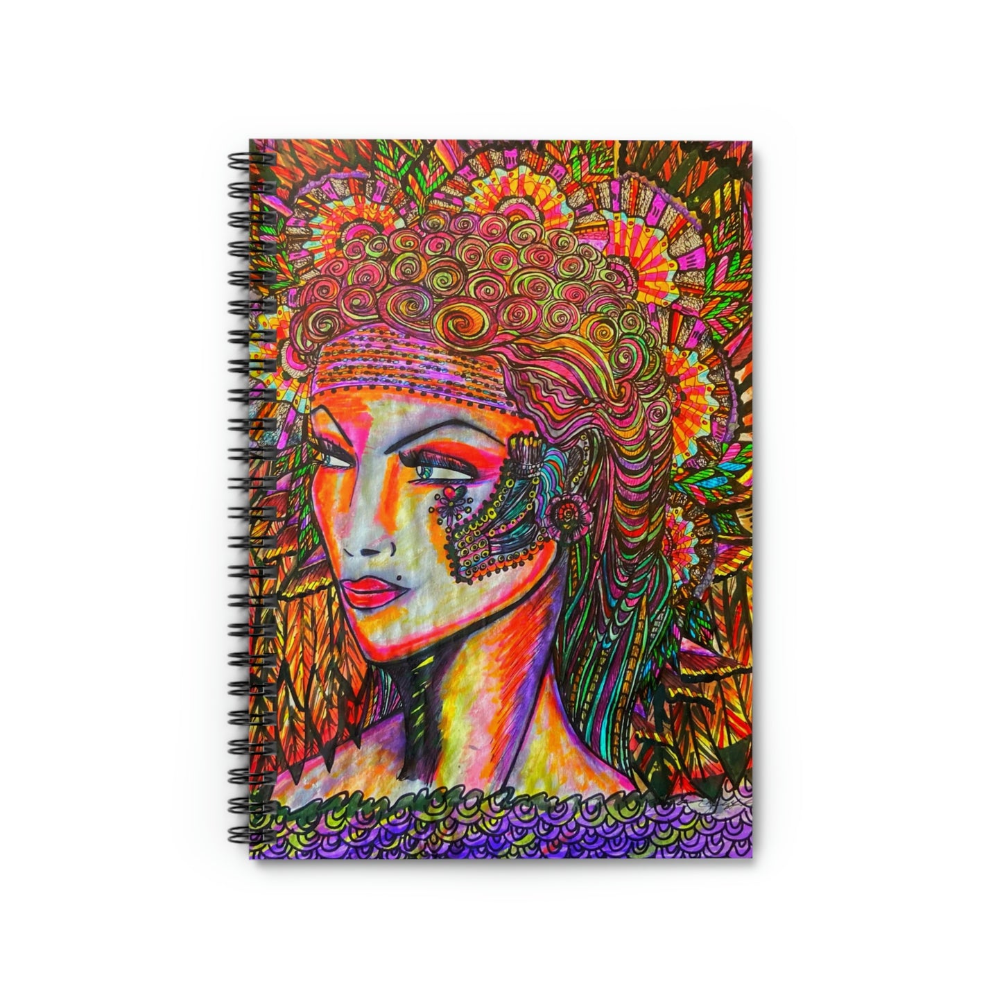 Abstract, Surreal Woman Spiral Notebook - Ruled Line