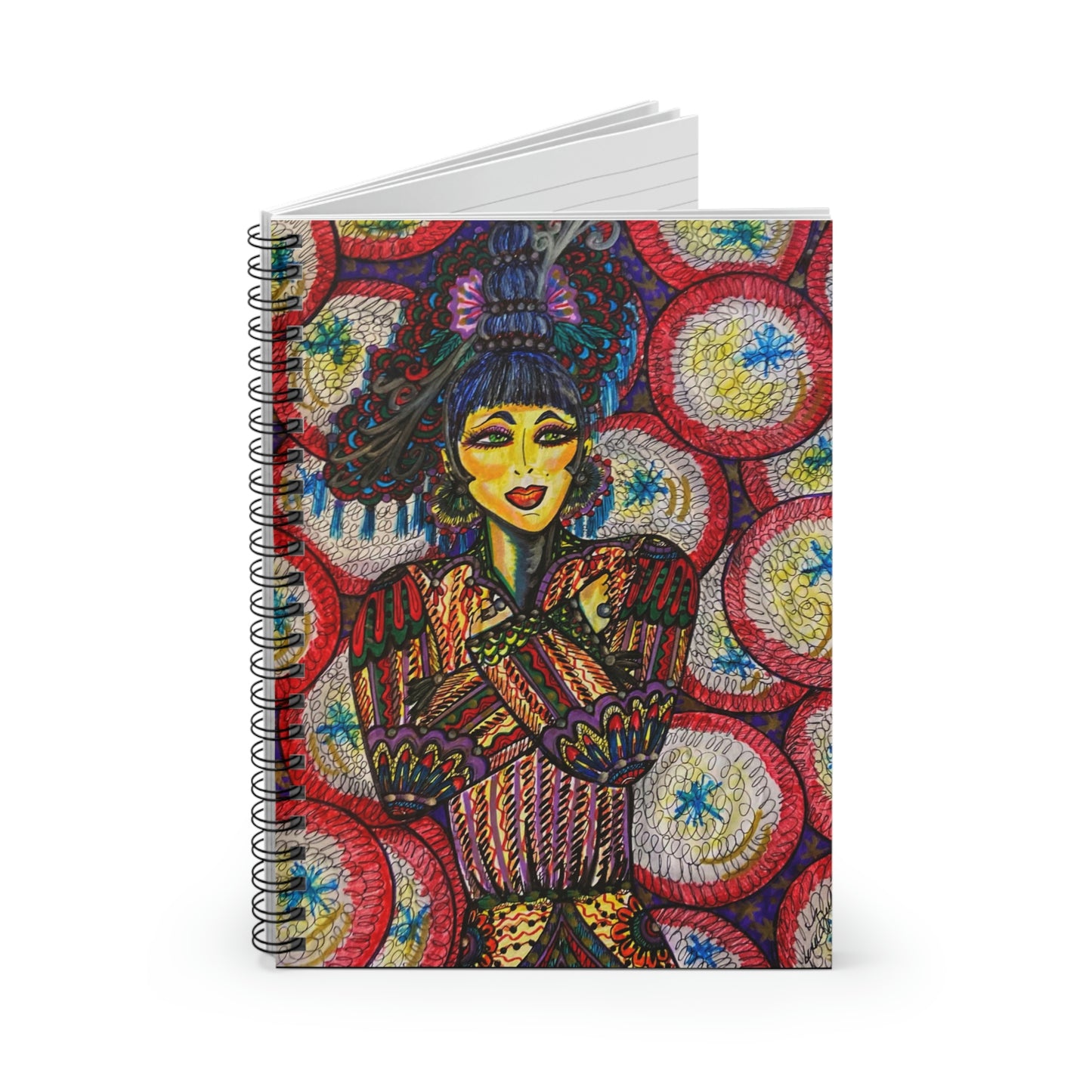 Abstract, Surreal Woman Spiral Notebook - Ruled Line