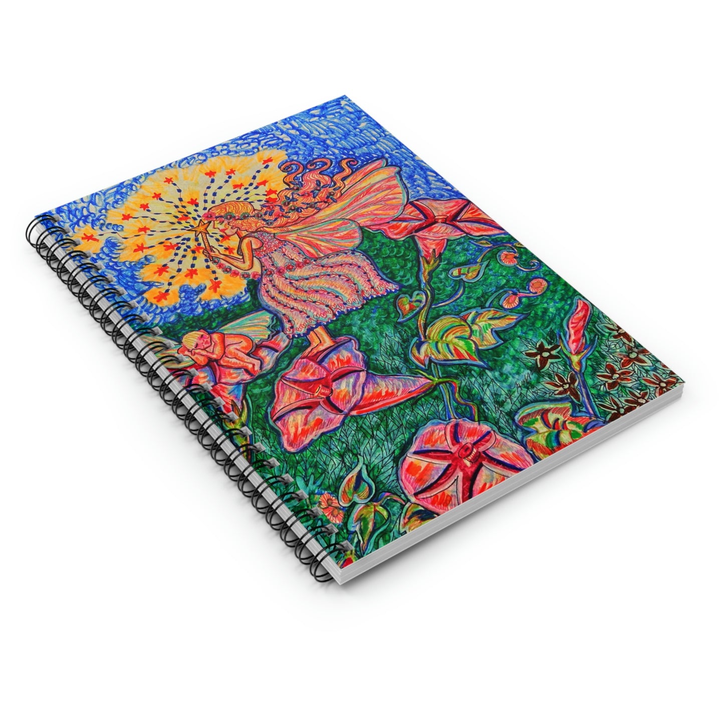 Abstract, Surreal Fairy Spiral Notebook - Ruled Line