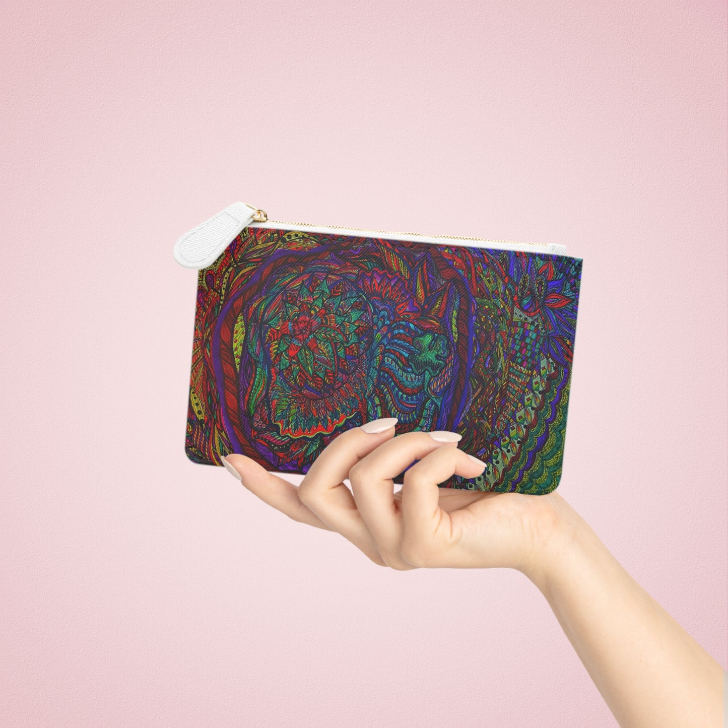 Abstract Surreal Floral Irish Mini Clutch Bag, Bridal Clutch Purse, Designer Party Clutch, Modern Evening Clutch, Wristlet Wallet for women, Evening Clutch Purse, gifts for her, gifts for bridesmaids, Bag, Bagging