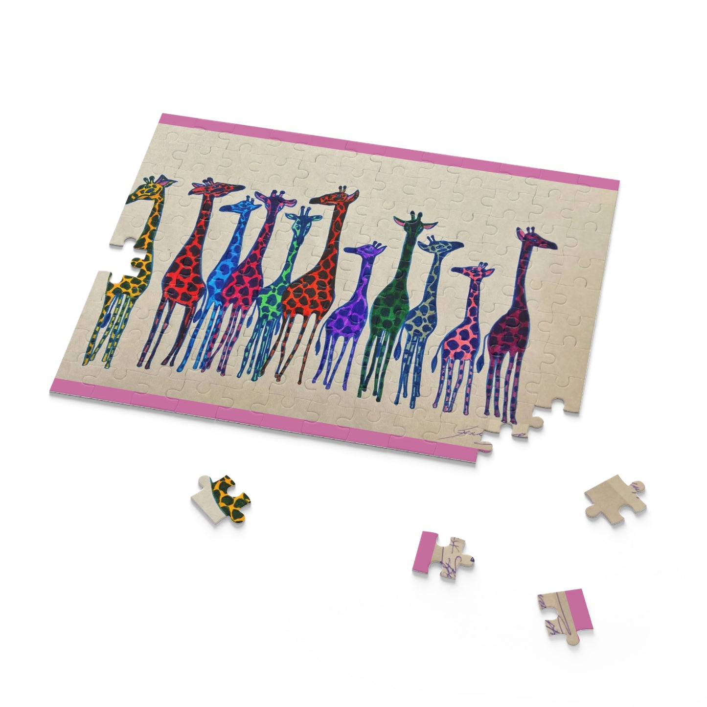 Giraffes Puzzle (120, 252, 500-Piece)Abstract Surreal JigSaw Puzzle, Birthday Gift, Gifts For Bridesmaids