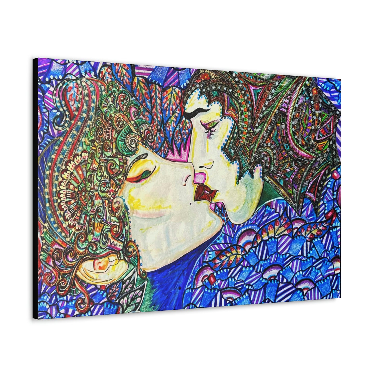 Romantic Kiss Fashion, Abstract, Surreal, Friendship, Inspiration Wall Art