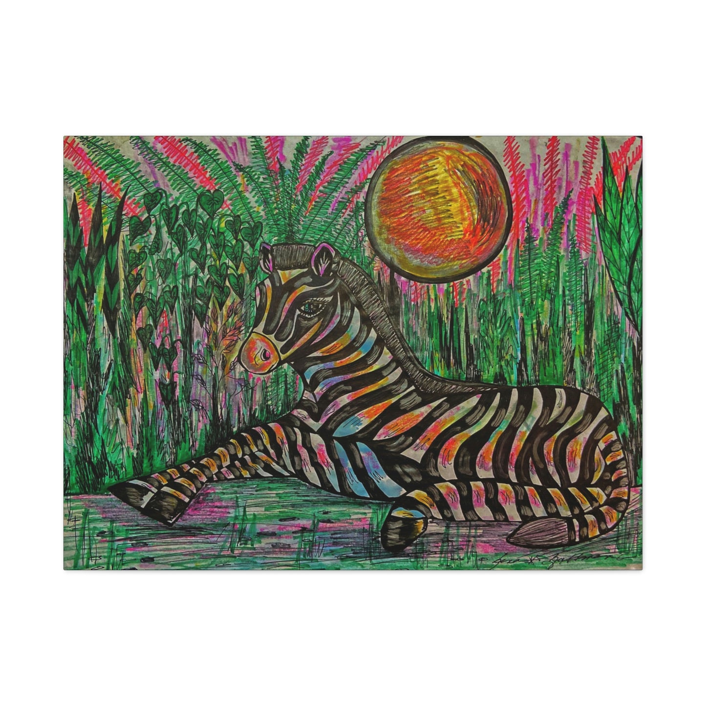 African Zebra Fashion, Abstract, Surreal, Friendship, Inspiration Wall Art