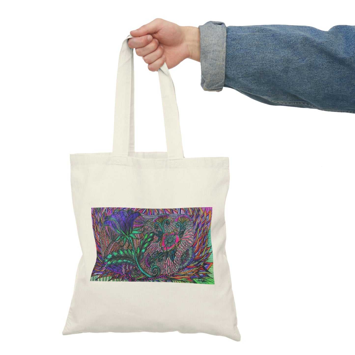 Abstract, Surreal, Floral, Natural Tote Bag, Aesthetic Canvas Bag Shopping Bag, Birthday Gift Bag, Bridal Gift Tote Bag, Library Bag.
