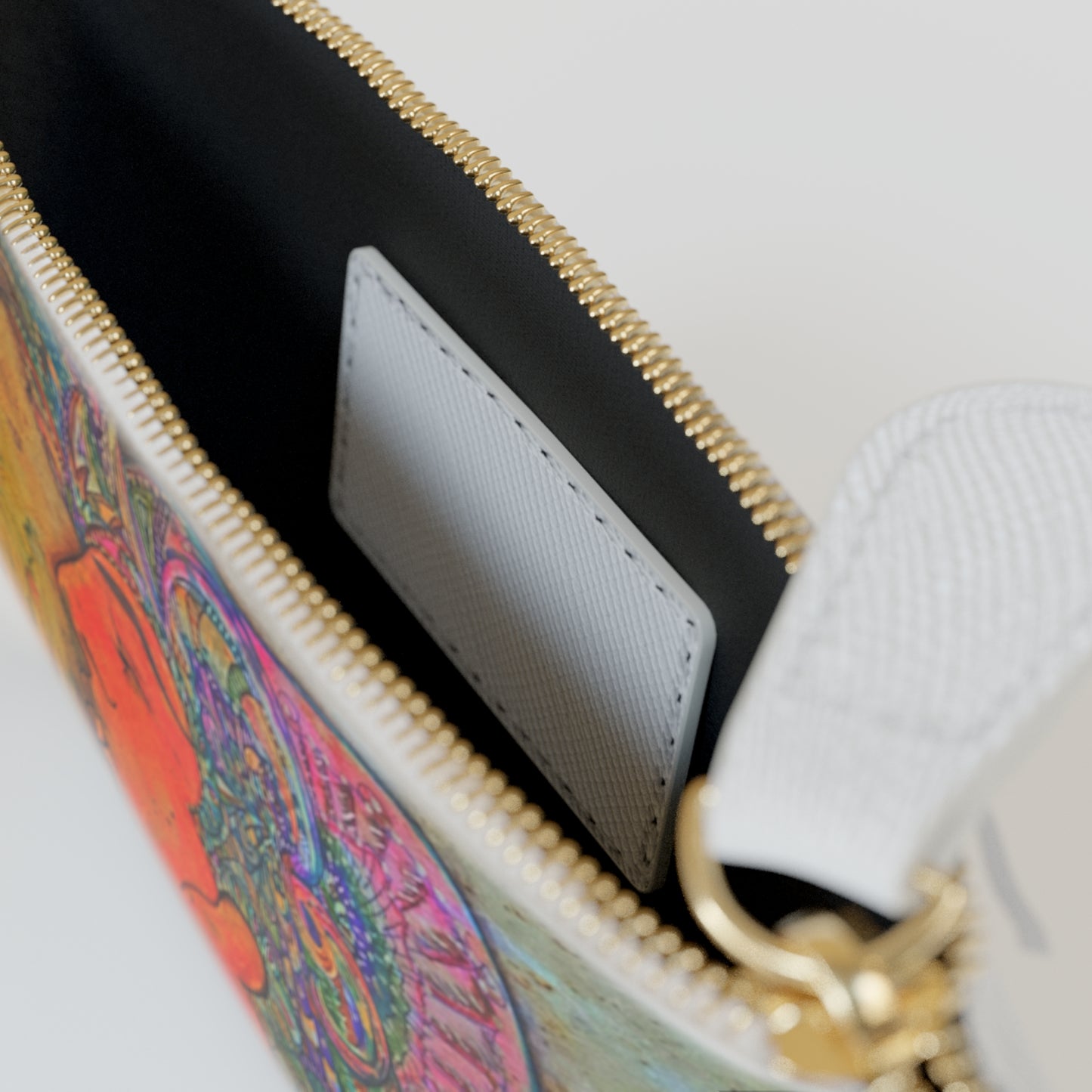 Abstract Surreal Kiss Mini Clutch Bag, Bridal Clutch Purse, Designer Party Clutch, Modern Evening Clutch, Wristlet Wallet for women, Evening Clutch Purse, gifts for her, gifts for bridesmaids, Bag, Bagging