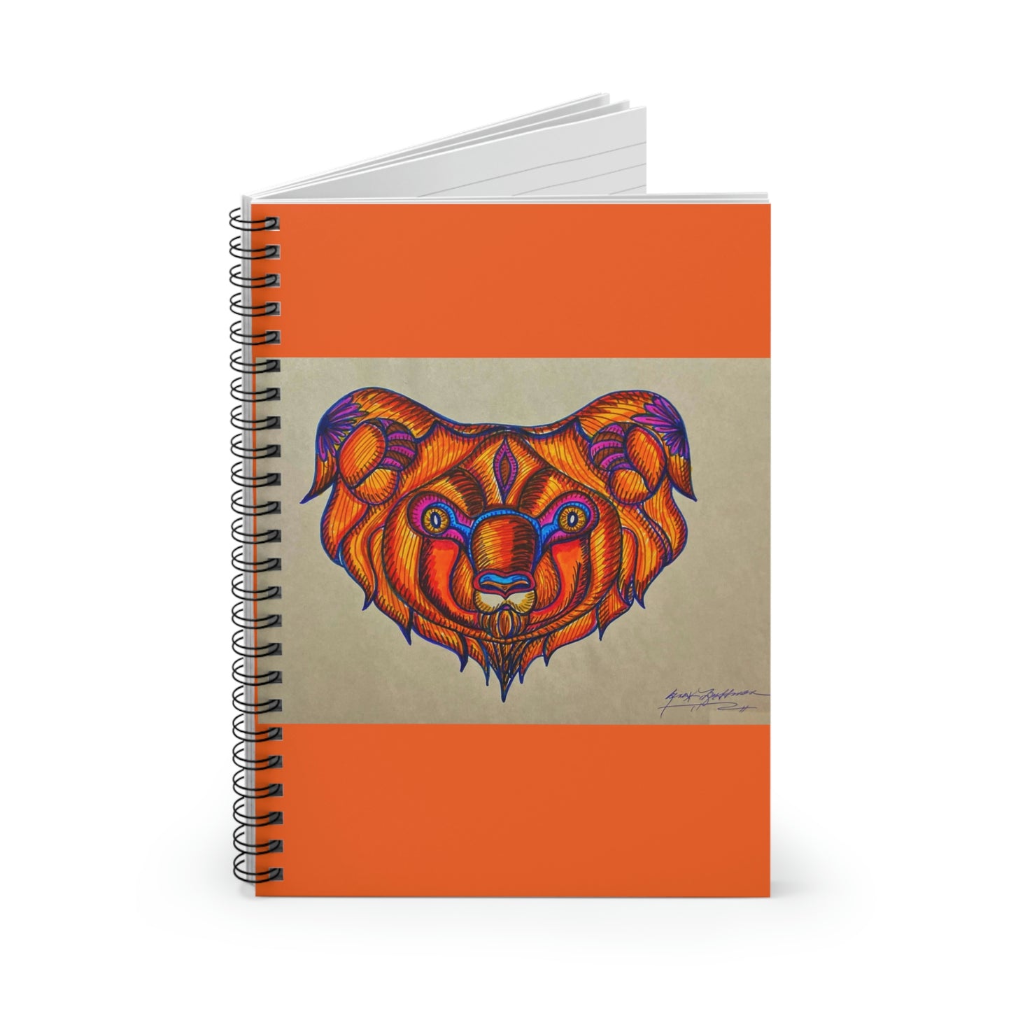 Abstract, Surreal Ram, Goat, Creature Spiral Notebook - Ruled Line