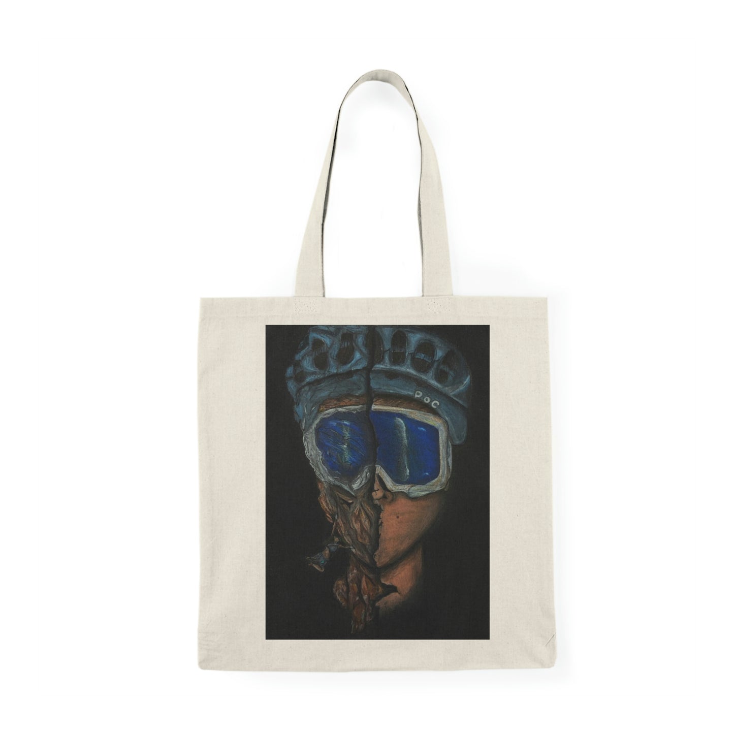 Abstract, Surreal Rock Climber Natural Tote Bag, Aesthetic Canvas Bag Shopping Bag, Birthday Gift Bag, Bridal Gift Tote Bag, Library Bag.