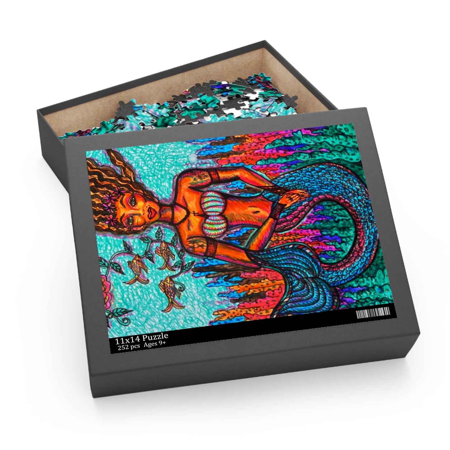 Abstract Surreal Underwater Mermaid Puzzle (120, 252, 500-Piece)JigSaw Puzzle, Birthday Gift, Gifts For Bridesmaids