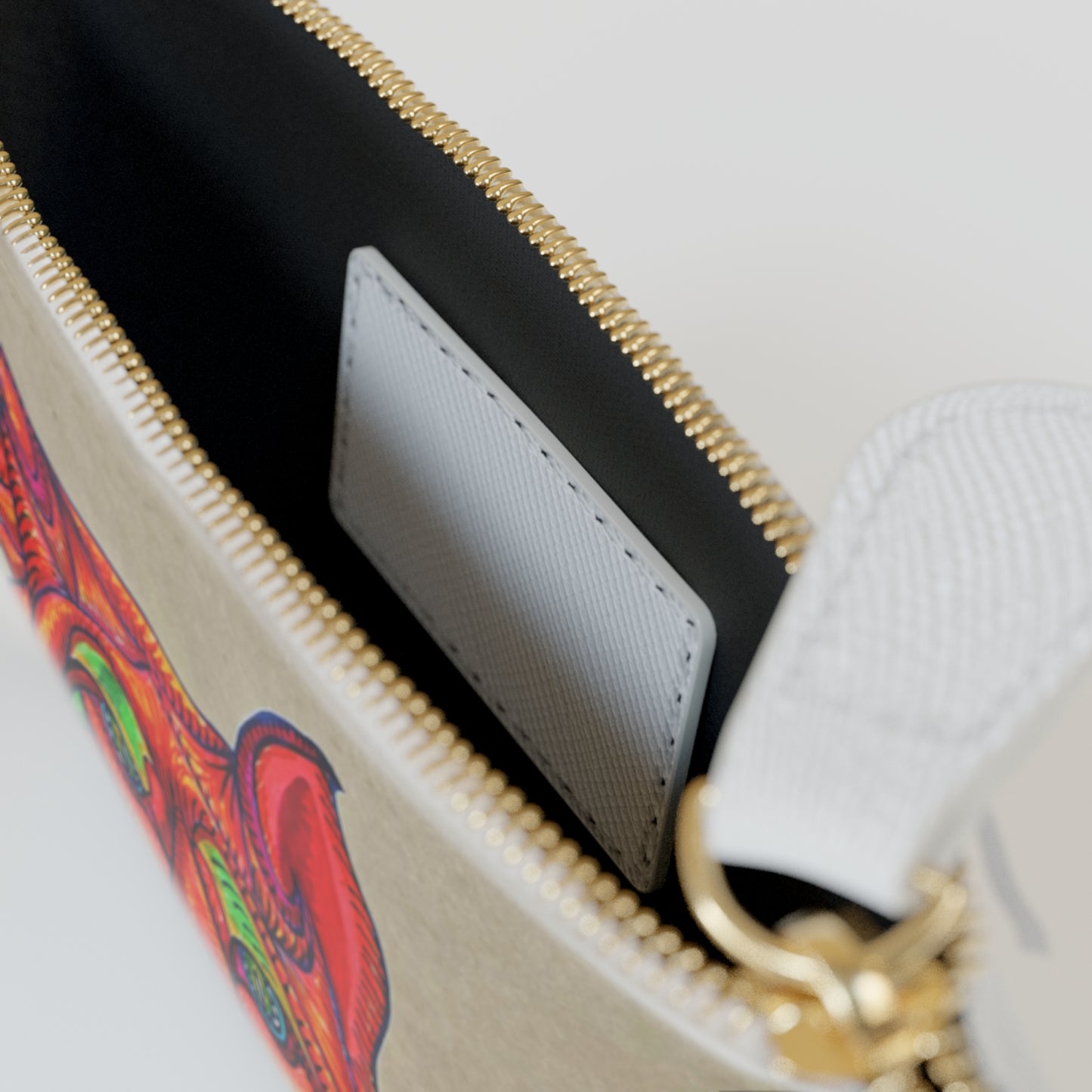 Abstract Surreal Fox Mini Clutch Bag, Bridal Clutch Purse, Designer Party Clutch, Modern Evening Clutch, Wristlet Wallet for women, Evening Clutch Purse, gifts for her, gifts for bridesmaids, Bag, Bagging