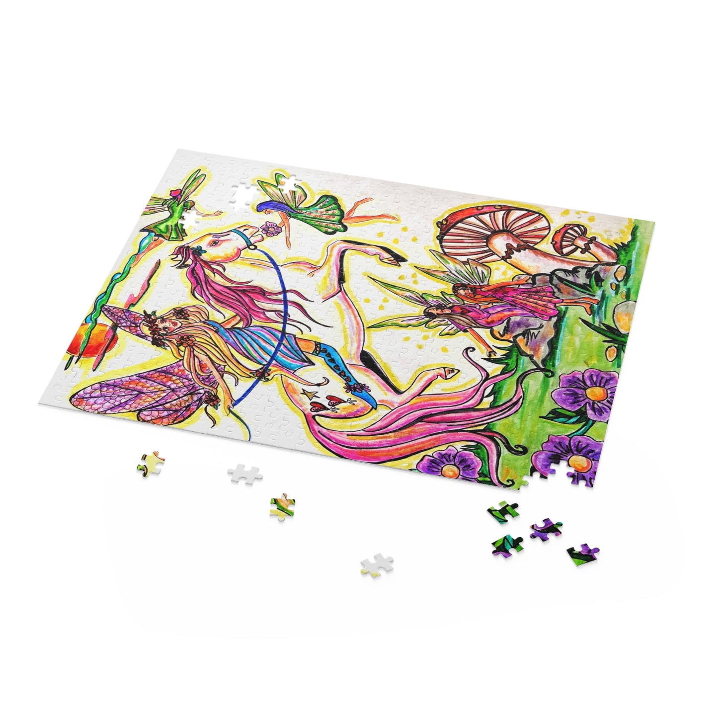 Surreal Abstract Mystical Fairy Puzzle (120, 252, 500-Piece)JigSaw Puzzle, Birthday Gift, Gifts For Bridesmaids