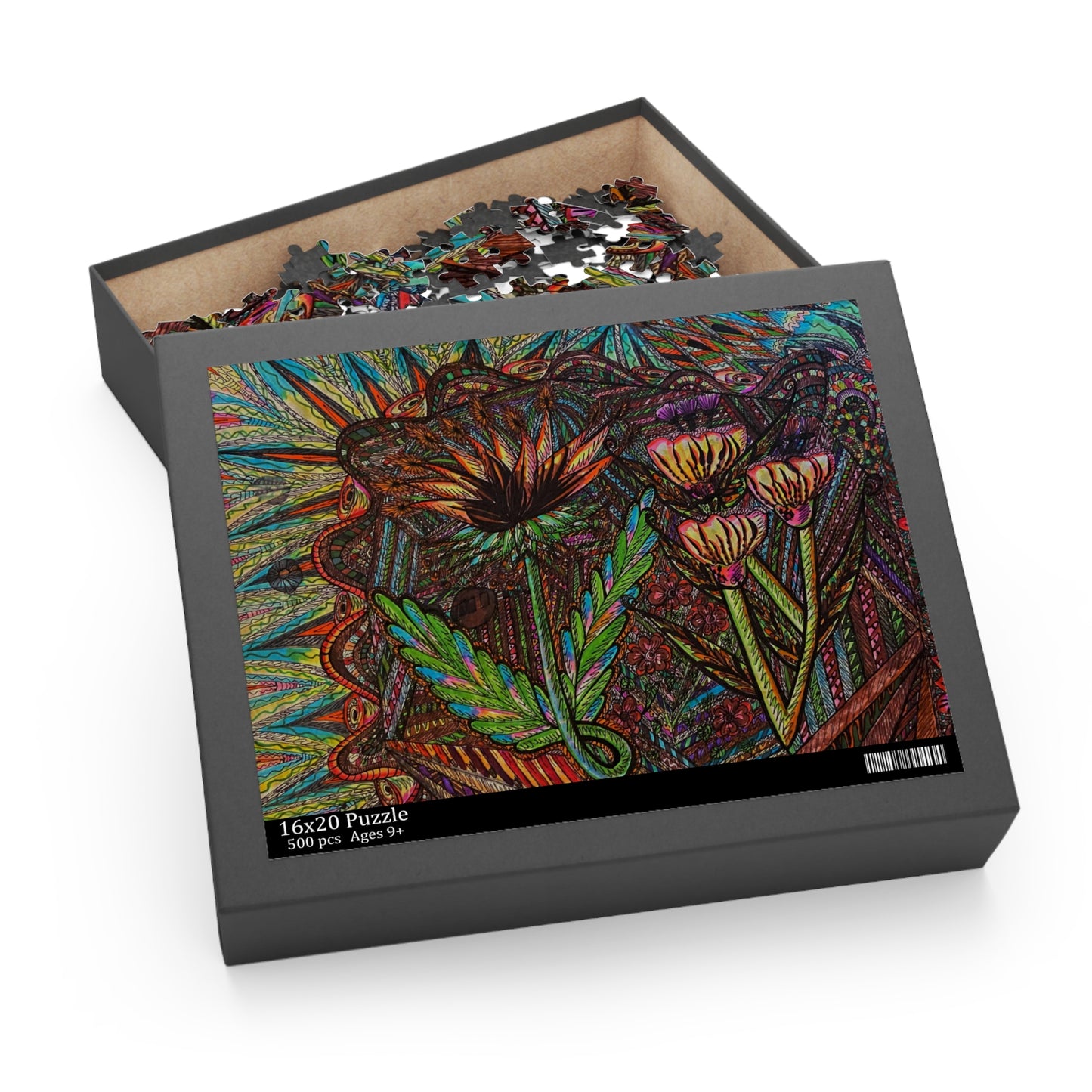 Abstract Surreal Floral Puzzle (120, 252, 500-Piece)JigSaw Puzzle, Birthday Gift, Gifts For Bridesmaids
