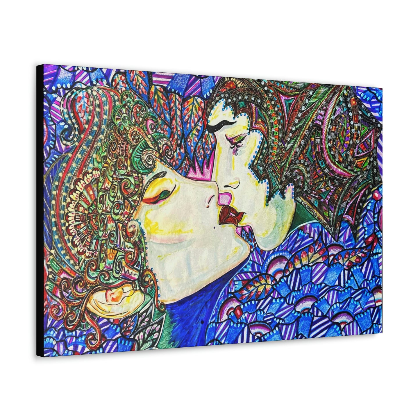 Romantic Kiss Fashion, Abstract, Surreal, Friendship, Inspiration Wall Art