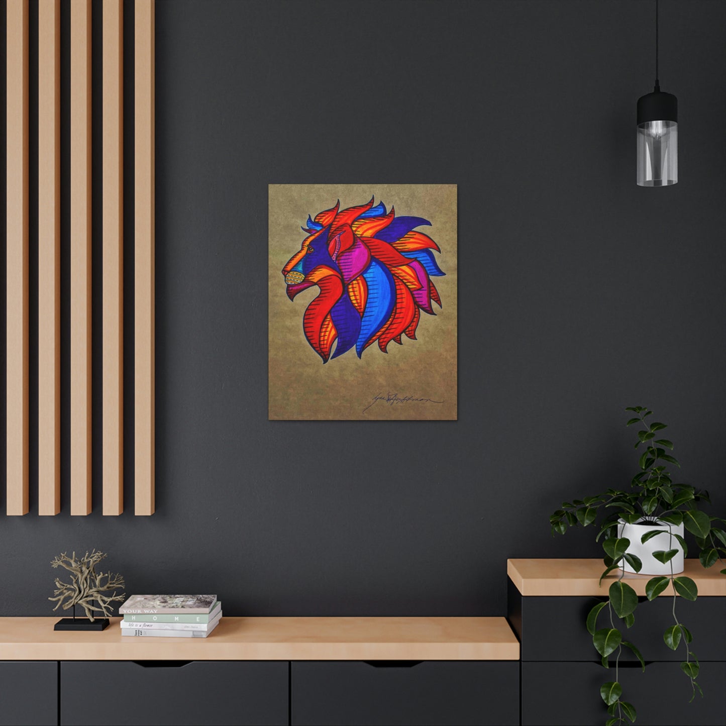 Prestigious Lion Fashion, Abstract, Surreal, Friendship, Inspiration Wall Art