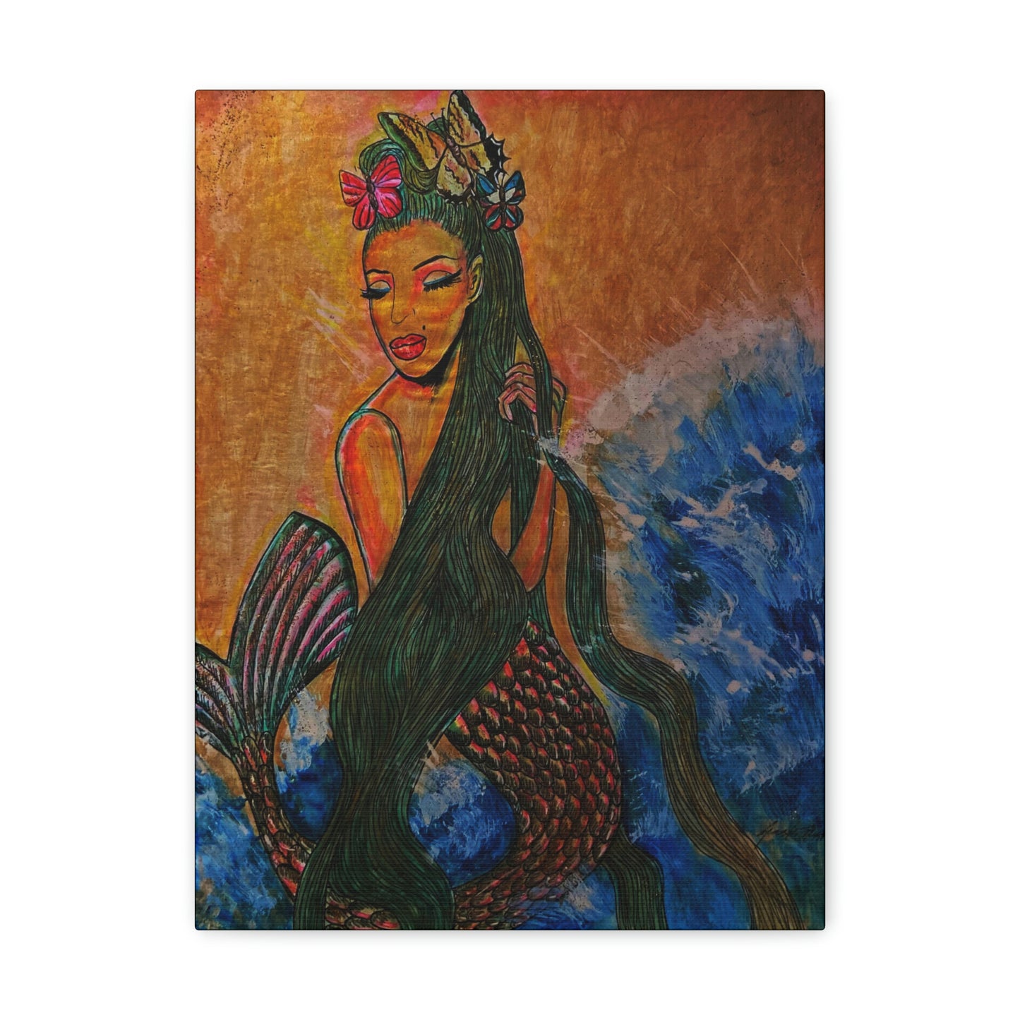 A Mermaids Love For The Tide, Fashion, Abstract, Friendship, Inspiration Wall Art