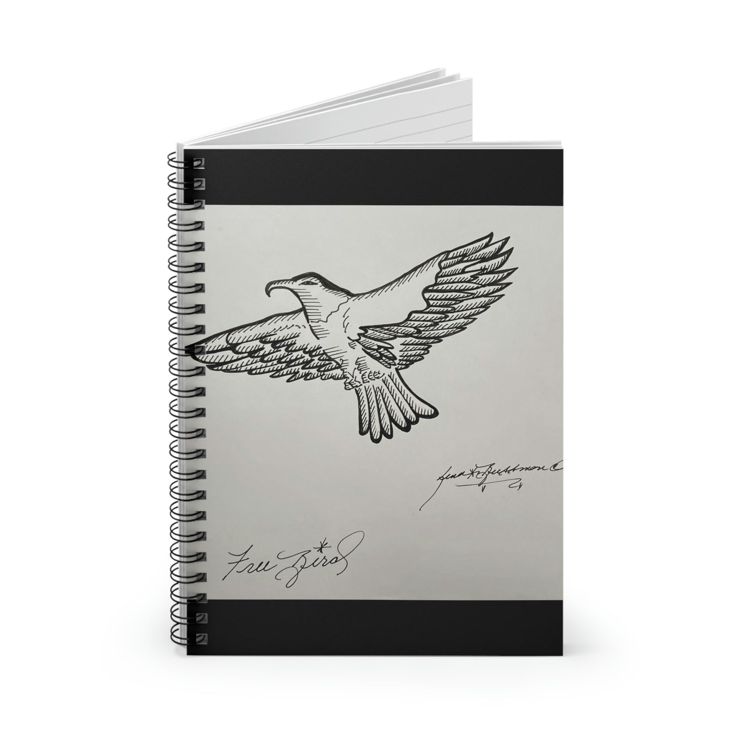 Abstract, Surreal Free Bird, American Spiral Notebook - Ruled Line