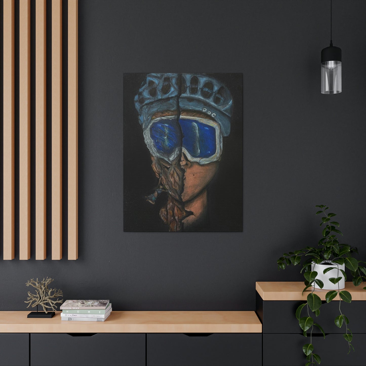Rock Climber/ Mountain Biker, Fashion, Abstract, Surreal, Friendship, Inspiration Wall Art
